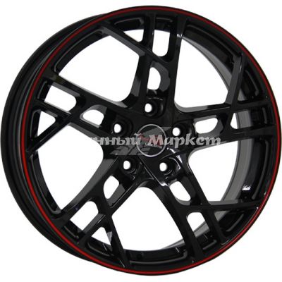 ДискLegeArtis concept-rn524 6JxR15 PCD4x100 ET36 DIA60.1, черный с красной полосой по ободу