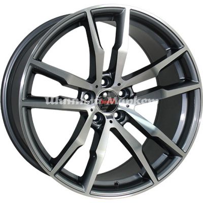 ДискLegeArtis B222 9JxR20 PCD5x112 ET35 DIA66.6, насыщенный темно-серый полностью полированный