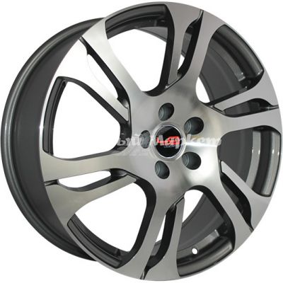 ДискLegeArtis V21 7.5JxR18 PCD5x108 ET49 DIA67.1, насыщенный темно-серый полностью полированный