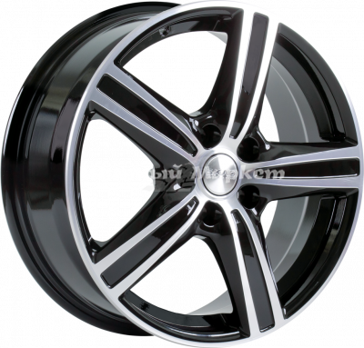 ДискСкад Адмирал 6.5JxR17 PCD5x108 ET45 DIA67.1, черный с полированной лицевой стороной