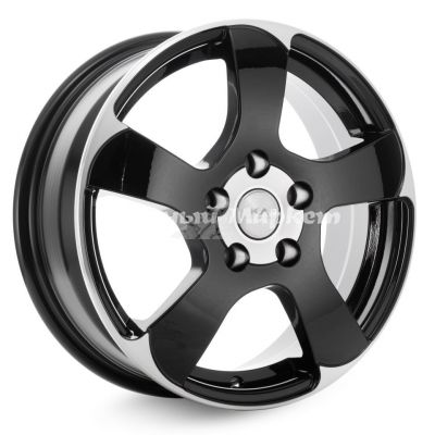 ДискСкад Акула 6JxR16 PCD4x100 ET50 DIA60.1, черный с полированной лицевой стороной