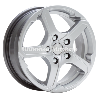 ДискСкад Аллигатор 6JxR15 PCD4x100 ET46 DIA54.1, серебристый с металлическим отливом