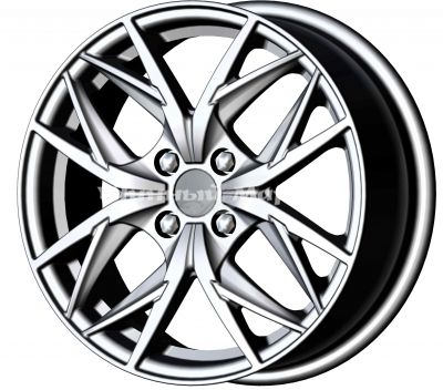 ДискСкад Асти 6.5JxR16 PCD4x100 ET51 DIA54.1, серебристый с металлическим отливом