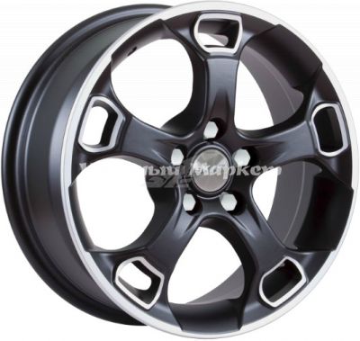 ДискСкад фараон 7JxR18 PCD5x100 ET38 DIA57.1, темно-серый с полировкой