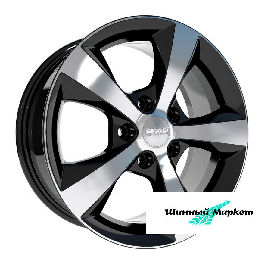 ДискСкад Кёльн 7JxR16 PCD5x108 ET45 DIA65.1, черный с полированной лицевой стороной