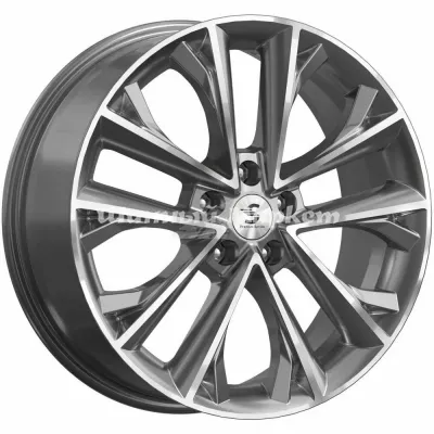 ДискСкад KP012 7JxR18 PCD5x108 ET47 DIA60.1, Серый тёмный с полированной лицевой частью