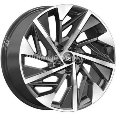 ДискСкад КР009 (Chery Tiggo Pro 8) 7.5JxR18 PCD5x108 ET47 DIA60.1, Чёрно-серый с полированной лицевой частью