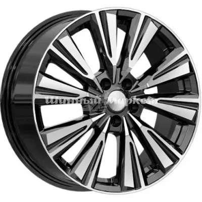 ДискСкад Линней 7.5JxR18 PCD5x114.3 ET50 DIA66.1, черный с полированной лицевой стороной