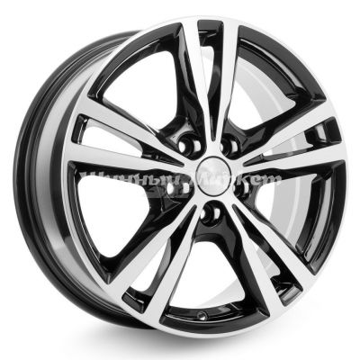 ДискСкад Мельбурн 7JxR17 PCD5x114.3 ET45 DIA66.1, черный с полированной лицевой стороной