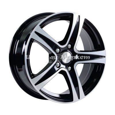 ДискСкад Sakura 6.5JxR15 PCD5x108 ET43 DIA63.4, черный с полированной лицевой стороной