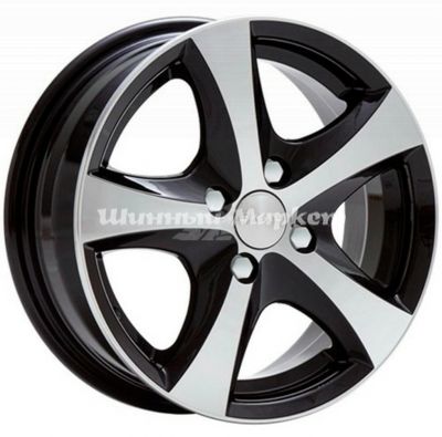 ДискСкад Уран-2 5.5JxR14 PCD5x100 ET35 DIA57.1, черный с полированной лицевой стороной