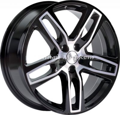 ДискСкад Женева 7JxR18 PCD5x112 ET43 DIA57.1, черный матовый с полированной лицевой стороной