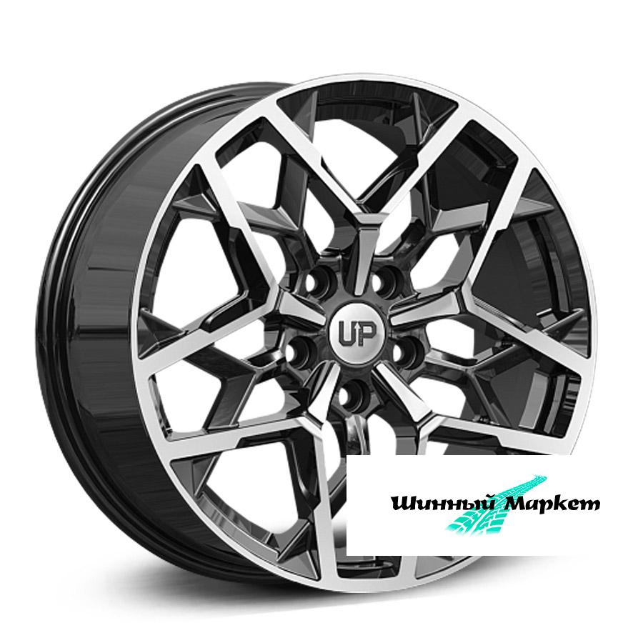 ДискWheels UP Up110 7.5JxR17 PCD5x115 ET41 DIA70.2, черный с полированной лицевой стороной