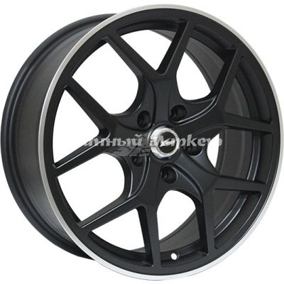 ДискX-RACE Af-12 8JxR18 PCD5x114.3 ET35 DIA60.1, черный матовый с полированной полосой по ободу