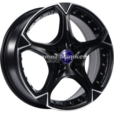 ДискYST X-15 6.5JxR16 PCD5x114.3 ET45 DIA60.1, черный матовый полированный